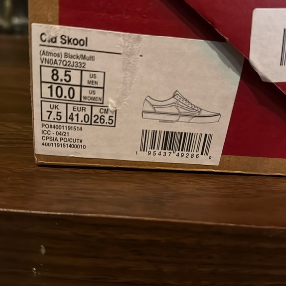 Vans x atmos Authentic 'Emoji' sneakers, Mens 8.5 - Picture 5 of 5